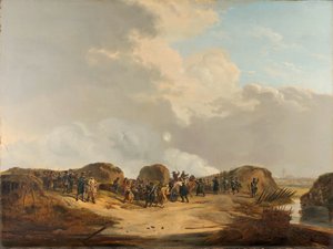 Demilune konstruert ved beleiringen av Naarden, april 1814 av Pieter Gerardus van Os