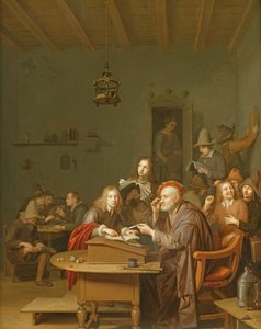Interiør i et skolerom av Pieter Harmansz Verelst
