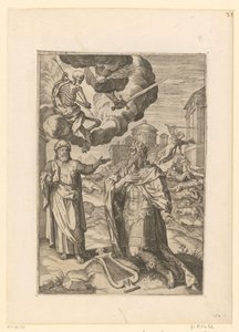 David og Salomo ber om slutten på Israels straff av Pieter Jalhea Furnius (possibly)