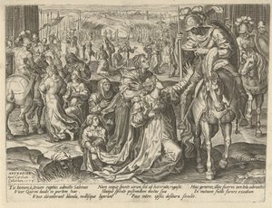 Forsoning mellom sabinerne og romerne Representasjoner fra romersk historie (serietittel) av Pieter Jalhea Furnius