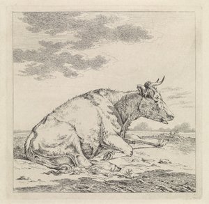 Liggende ku, til høyre av Pieter Janson