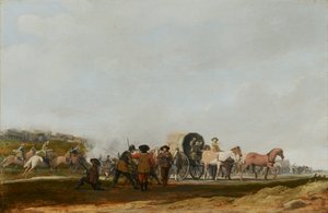 Bakholdsangrep for en hærkonvoi, 1631 av Pieter Jansz Post