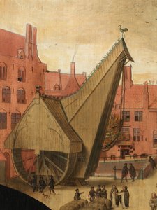 Detalj av portrett av Jan van Eyewerve av Pieter Jansz. Pourbus