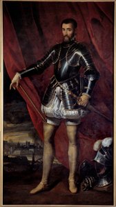 Portrett i full lengde av Francois de Lorraine, hertug av Guise (1519-1563) Maleri av Pieter Pourbus (1523-1584) (ec.flam.) 1600-tallet Nancy, Musee des Beaux Arts