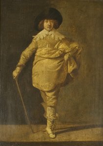 A Standing Cavalier, ca. 1630 (olje på panel) av Pieter Jansz. Quast