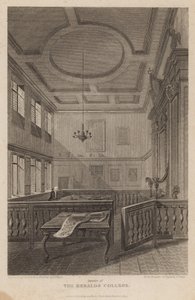 Interiør av The Heralds College av Pieter Jansz. Quast