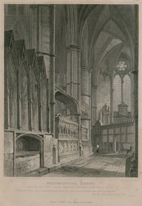 Utsikt over sørgangen som viser Seberts monument, Westminster Abbey av Pieter Jansz. Quast