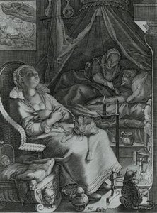 Om natten er de fri fra sinnets bekymringer av Pieter Jansz Saenredam
