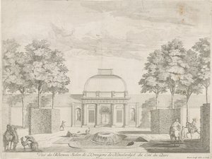 Orangery of Honselersdijk, sett fra parken Vue du Nouveau Salon de l