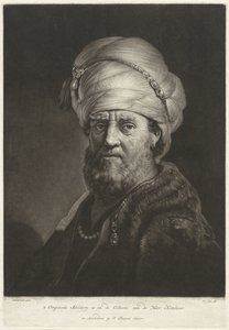 Portrettbyste av en mann iført turban av Pieter Louw