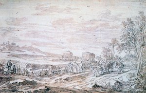 Landskap med høstere, c1615-1661
