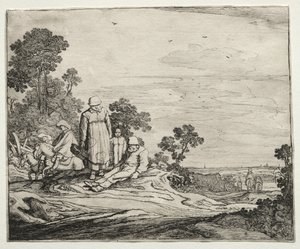 Landskap med bønder, 1626.