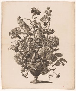 Vase med blomster Vase med blomster (serietittel) av Pieter Mortier (I) (possibly)