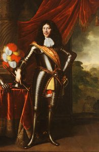 Portrett av en gentleman, muligens et medlem av Hohenzollern, i full lengde, i rustning,