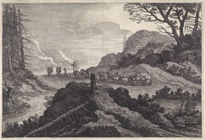 Pakk muldyr på en vei Landskap (serietittel) av Pieter Nolpe