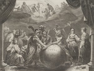 Plate 12: Allegory on the Discord in France, fra Caspar Barlaeus, Medicea Hospes, 1638. av Pieter Nolpe