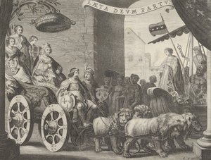 Plate 5a: Marie de Medici som Berecynthia, fra Caspar Barlaeus, Medicea Hospes, 1638. av Pieter Nolpe