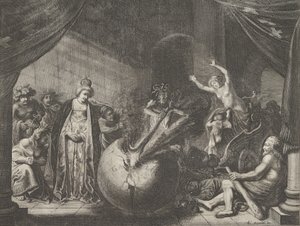 Plate 9: Allegory on the Discord in France, fra Caspar Barlaeus, Medicea Hospes, 1638.