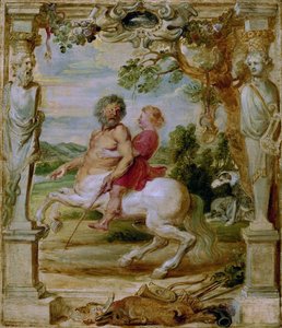 Akilles utdannet av kentauren Chiron, 1630-1635 av Peter Paul Rubens