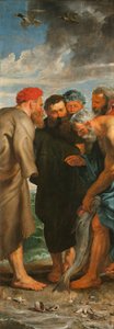 The Miraculous Draft of Fishes Triptych, venstre panel, 1618-1619. av Pieter Paul Rubens