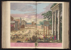 Forum Romanum te Roma Forum Nerva, imp og Boarium i det tempelet til Jupiter Stator Saturn, og Concordia (...) (tittel på objekt)