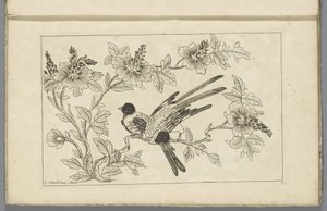 To fugler på en blomstrende gren Kinesiske blomster og fugler (serietittel)