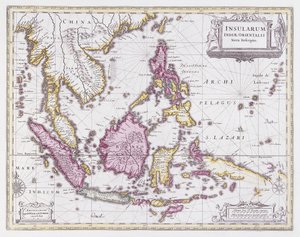 Kart over Kina og Indonesia, ca. 1710