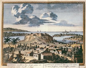 Utsikt over Acapulco, illustrasjon fra 
