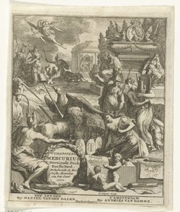 Tittelside for European Mercury of 1702 European Mercury, trettende stykke del én. Inneholder de seks første månedene av året 1702 (tittel på objekt) av Pieter Sluyter