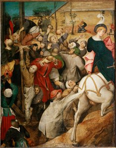 Vinen til Saint Martin, detalj. (olje på tre av Pieter Bruegel the Elder