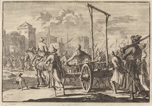 Ankomst av Stepan Razin og broren Frol i et jernbur i Moskva, 1671, 1698