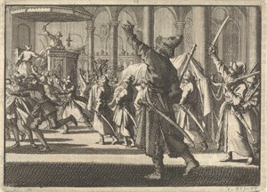 Polakkene i Riddarholmskyrkan i Stockholm, 1698 av Pieter Van der Aa