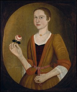 Ung dame med en rose av Pieter Vanderlyn