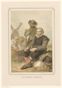 Møllemaker Jan Adriaanszoon Leeghwater på jobb av Pieter Wilhelmus van de Weijer