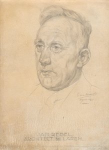Portrett av arkitekten Jan Rebel av Pieter Willem van Baarsel