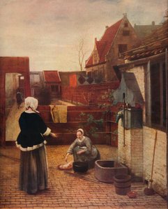 En nederlandsk gårdsplass, c1658, 1911 av Pieter de Hooch