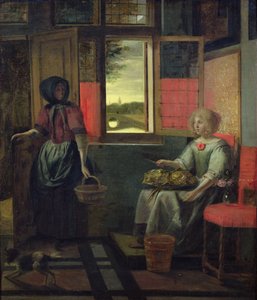 Et nederlandsk interiør av Pieter de Hooch