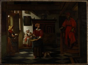 Aspargesselgeren, 1675-80 av Pieter de Hooch
