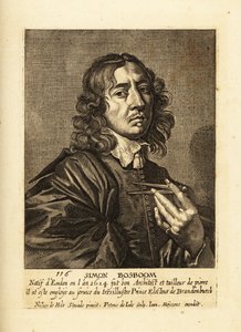 Portrett av Simon Bosboom, nederlandsk gullalderarkitekt og forfatter av Pieter de II Jode