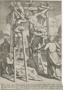 Kruisafneming Passie van Christus (serietittel) Lidenskap og oppstandelse (serietittel) av Pieter de Jode (I)
