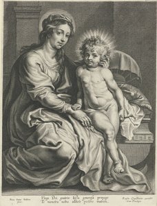 Maria med Kristusbarn ved vuggen