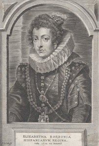Portrett av Elisabeth av Bourbon, dronning av Spania, ca. 1632-44.