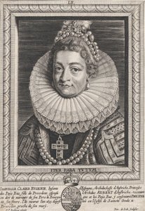 Portrett av Isabella Clara Eugenia, Infanta of Spain, ca. 1650.