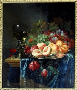 Frukt og vin. Maleri av Pieter De Ring (1615-1660) Ec. Hol.