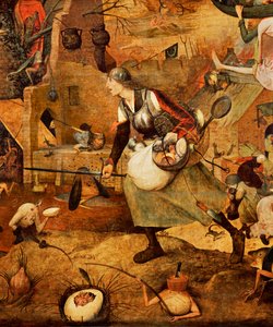 Dulle Griet, detalj (olje på eik) av Pieter the Elder Bruegel