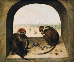 To lenkede aper av Pieter Bruegel the Elder