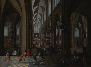 Interiør i Antwerpen katedral, 1651