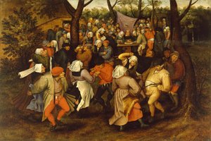 Bondebryllupsdans, 1607 av Pieter Brueghel the Younger