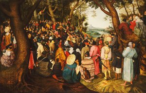 Døperen Johannes forkynner i villmarken, ca. 1633-50 av Pieter Brueghel the Younger