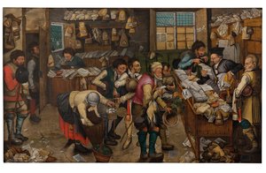 Betaling av tiende (olje på panel) av Pieter the Younger Brueghel